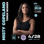 Misty Copeland Instagram – Look who’s coming to our next home match!

We’re honored to have @mistyonpointe as our honorary Torchbearer for our pregame torch lighting ceremony on 4/28. 🗽