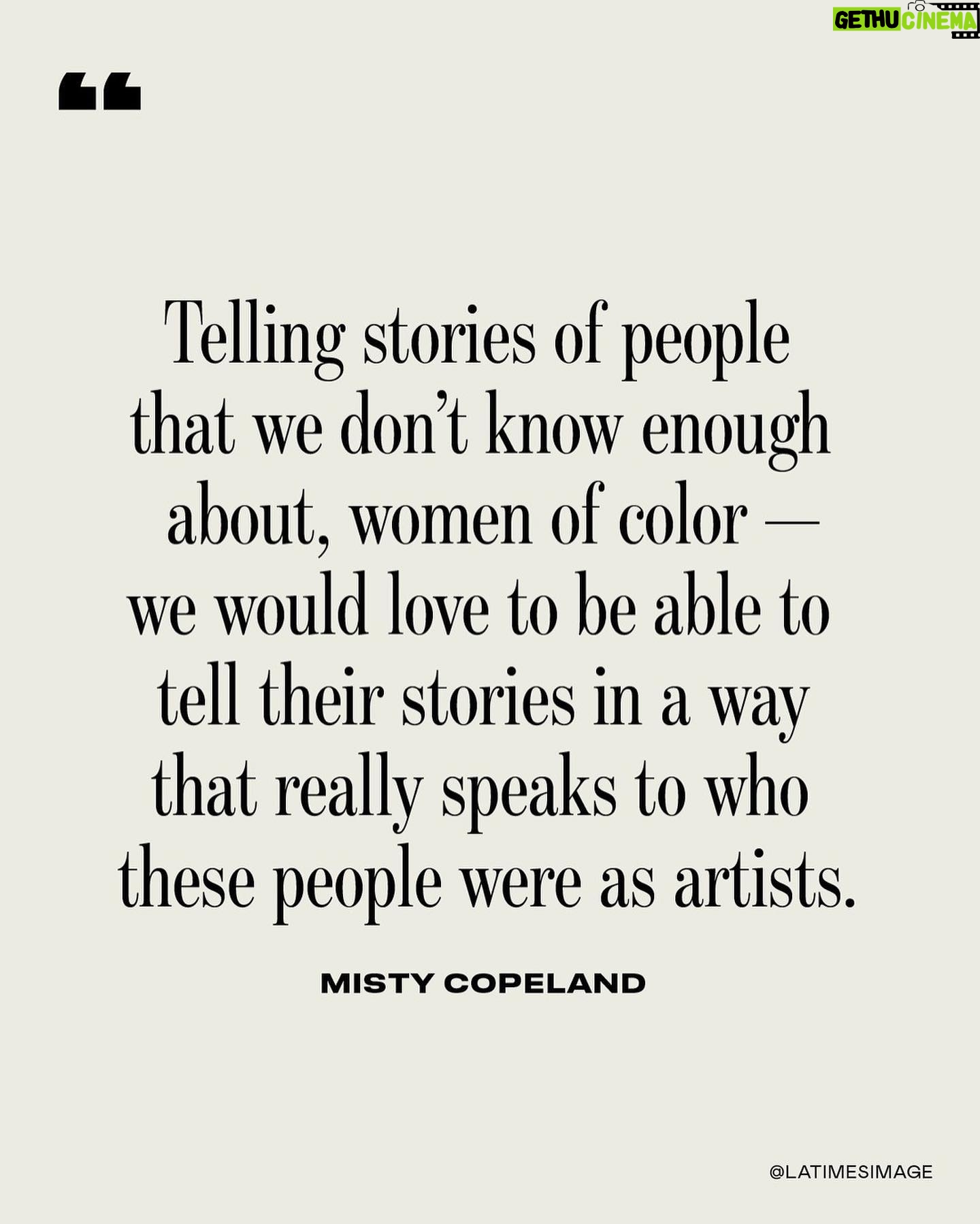 Misty Copeland Instagram - I sat down with the @latimesimage to talk about the village it took to help build my career, from past to present and how I’m paying it forward through @oaklandflowerfilm and more. Read the full article at the link in my bio ❤️ Photographer: @paulyem Stylist: @erikziemba Makeup: @victorhenao Hair: @jefffrancishair Writer: @dahsawn