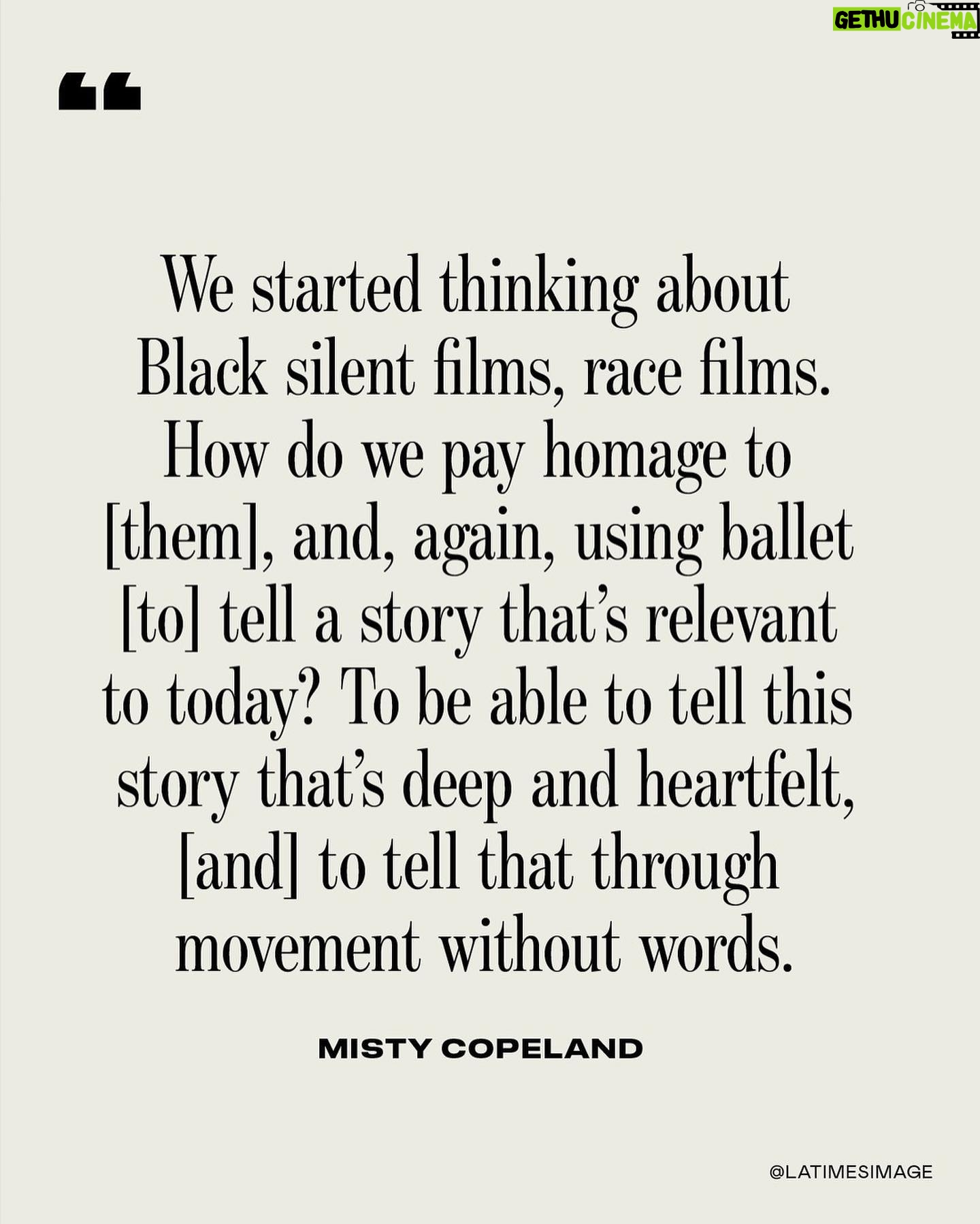 Misty Copeland Instagram - I sat down with the @latimesimage to talk about the village it took to help build my career, from past to present and how I’m paying it forward through @oaklandflowerfilm and more. Read the full article at the link in my bio ❤️ Photographer: @paulyem Stylist: @erikziemba Makeup: @victorhenao Hair: @jefffrancishair Writer: @dahsawn