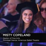 Misty Copeland Instagram - Congratulations to all of the 2023 @nyuniversity graduates! The events of last night and today and receiving a Doctorate of Fine Arts from @nyuniversity have been beyond my wildest dreams and it’s incredibly humbling to be included amongst an incredible group of Honorary Degree Recipients: Nobel-Winning Chemist @Carolyn.Bertozzi, @umbclife President Emeritus Freeman A. Hrabowski, and Finland’s Prime Minister @sannamarin