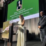 Misty Copeland Instagram – @dancetheatreofharlem has always been my home away from home. Arthur Mitchell was an invaluable mentor in my life and to be given the Vision Award under his name was an honor 💜🩰 

Dress @brandonmaxwell 
Jewelry @officialfaberge 
Clutch @rogervivier 
Shoes @louboutinworld 
Styled @kahlihaslam 
Hair @naivashaintl 
Makeup @cygmakeup