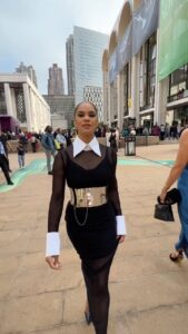 Misty Copeland Instagram - Supporting my fellow @abtofficial family at the #ABTSpringGala2023 ❤️ Dress @dolcegabbana Shoes @louboutinworld Jewelry @davidyurman Stylist @kahlihaslam Hair @jefffrancishair Makeup @victorhenao