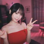 Moe Iori Instagram - 昨日の配信画面！ 今ウルフヘアとレイヤーヘアの間くらいなんだけど、長いところだけ結ぶとなんちゃってショートヘア出来るんだ！🥳 #グラビア #ストリーマー