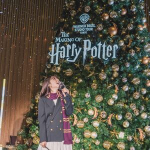 Moka Kamishiraishi Instagram - ワーナーブラザース スタジオツアー 東京にて
クリスマス点灯式に参加させていただきました🎄
わたし自身も魔法にかけられたような時間で幸せでした。
ハリーポッターといえばクリスマス！なので、
ライトアップされた素敵な空間にみなさまも足を運んでみてください〜  メテオロジンクス🪄
#ハリーポッタースタジオツアー #ドビー