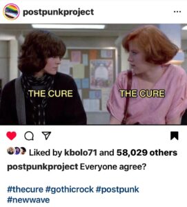 Molly Ringwald Instagram - Can't speak for my sister from another mister *Ally* but me?yes! 💯 Still 🖤#robertsmithforever
