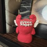 Molly Ringwald Instagram – “Pole” A creature created by my daughter in Kindergarten. Apparently she said “Paul” but the teacher misunderstood and wrote “Pole”. She invented the creature and a 7th grader did the sculpture. Pole lives on my bookshelf.