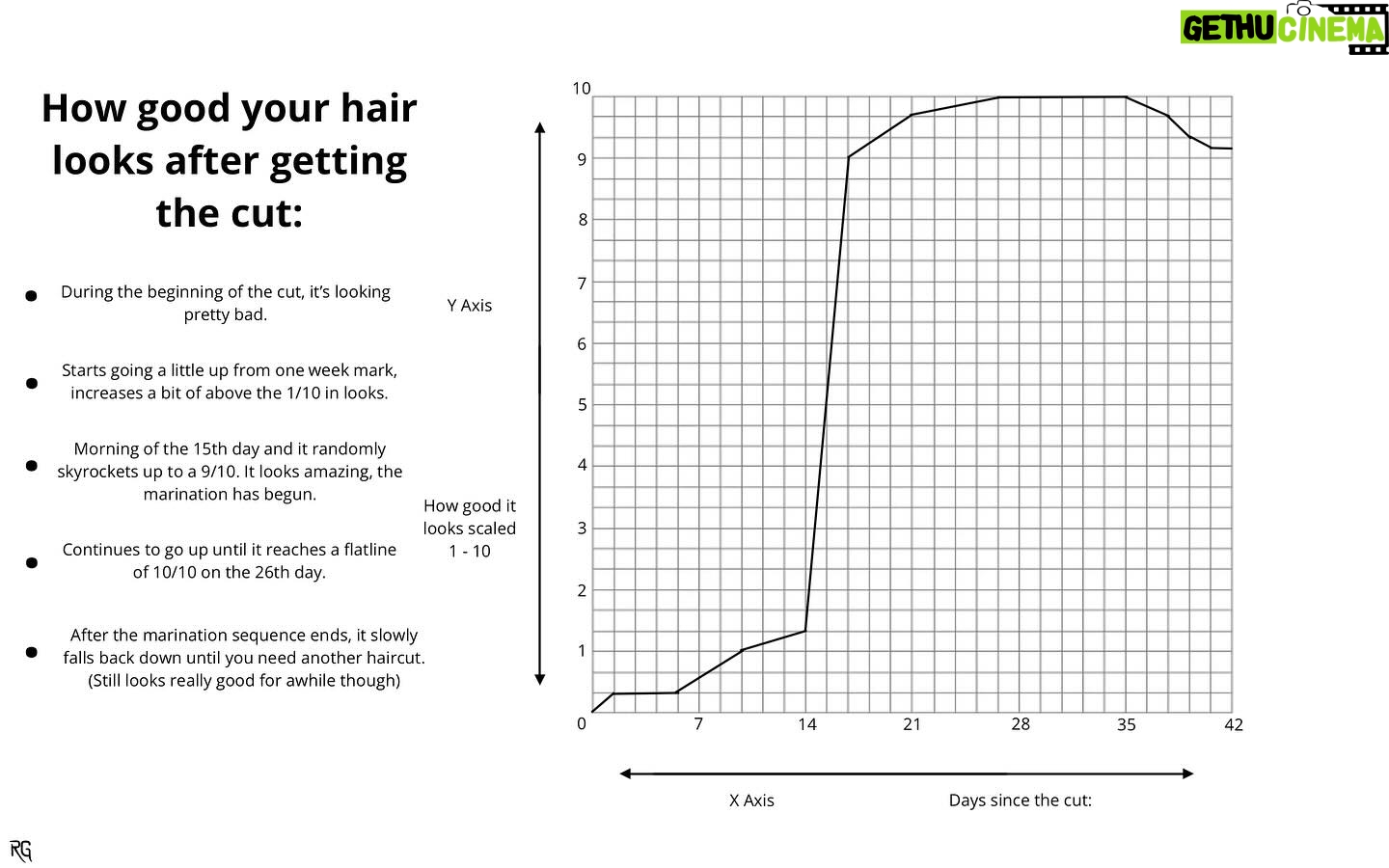 Molly Ringwald Instagram - Considering a major haircut? Let my 14 year old son Roman's helpful graph guide you on your journey ✂️ #haircut #graph #math #wisdom
