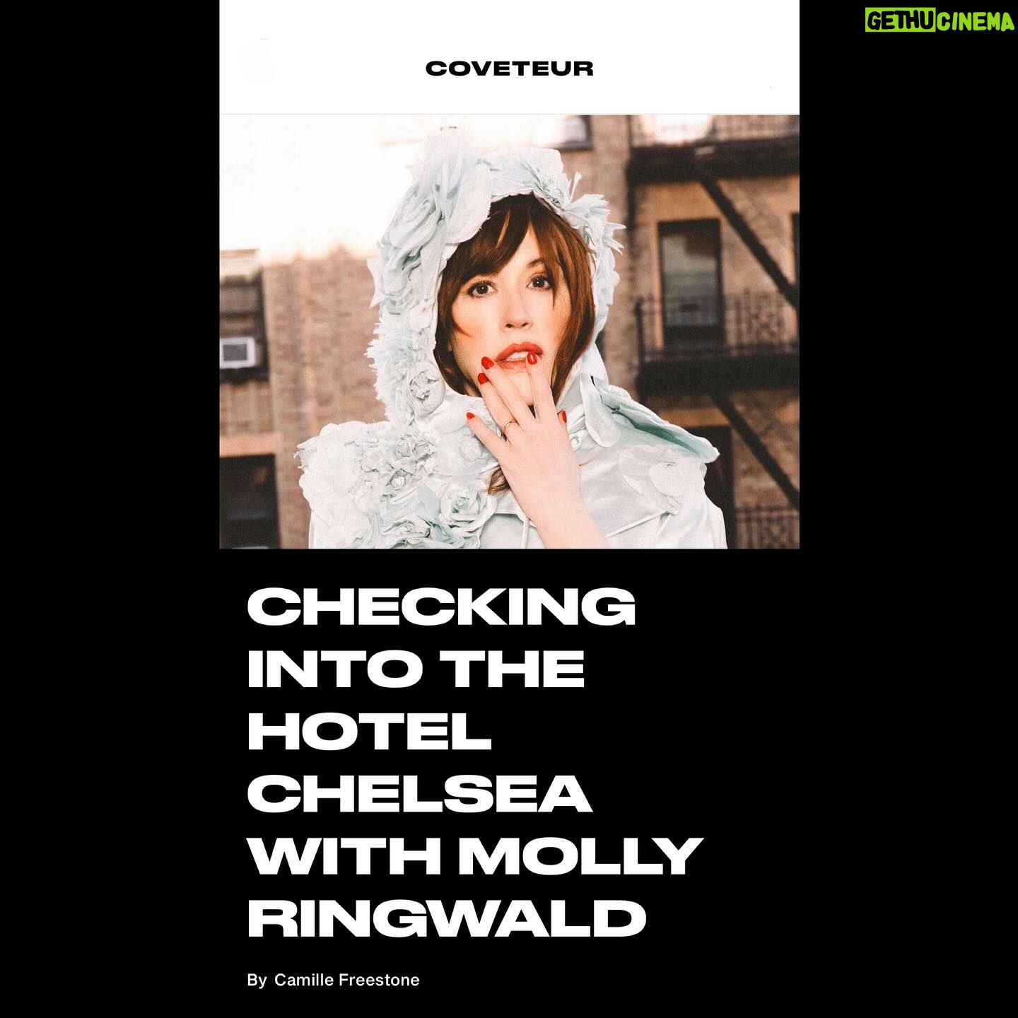 Molly Ringwald Instagram - What a ridiculously fun shoot! Link in bio. #coveteur #fashion #chelseahotel