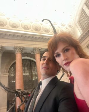 Molly Ringwald Instagram - What a beautiful evening! Congratulations to all of the designers whose work inspires me. And thank you to Zac Posen who always makes me feel so glamorous. #cfda #fashion