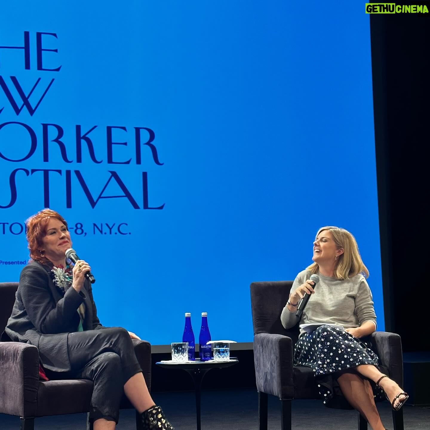 Molly Ringwald Instagram - What an honor to be a speaker at the New Yorker Festival. The hour flew by with Lauren Collins. Thank you to everyone who came to hear our chat. #newyorkerfestival2023