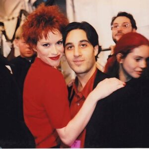 Molly Ringwald Instagram - "Red, she said." (Who remembers that Cutex ad?) At the party for Cynthia Rowley show with Jason circa 90s #tbt