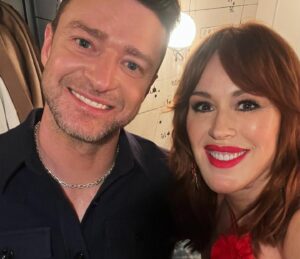 Molly Ringwald Instagram - What a fun show! Had such a great time with @jimmyfallon and @justintimberlake Thanks for having me! Photos: @toddowyoung #feud #theswans #trumancapote #fallontonight