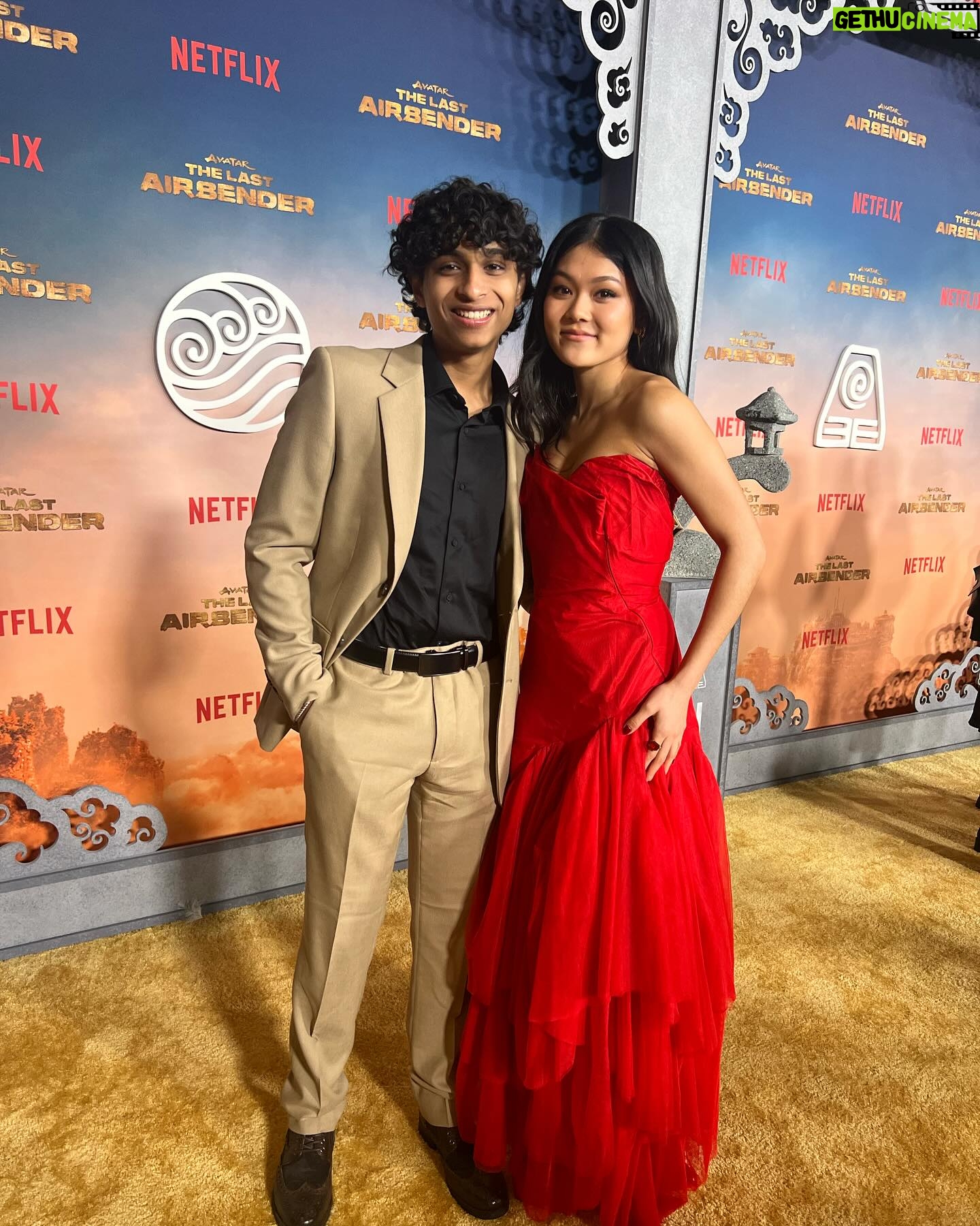 Momona Tamada Instagram - avatar the last airbender out on @netflix 2/22/24 β€οΈβπ₯ thank you @avatarnetflix for this insane night!! ππ» - @samanthamcmillen_stylist - archival @viviennewestwood from @shrimptoncouture thank you so much Cherie for the perfect fire dress!! β€οΈβπ₯ π&π - the wonderful @bykileyfitz and @sophiehaig β₯οΈ