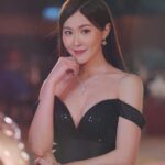 Moon Lau Instagram - 初心不變♥️ 十年，一路走來 感謝，感恩，感動♥️ 感謝一直以來愛錫我的你們♥️ Makeup by @angelashum @angelashummakeup Hair by @privateisalon Joseph Lui Gown by @vvvvictorchan @victorchanstudio Jewellery by @lukfookjewellery_official @veronron1020 @ms.mattlau 🫶🏻🫶🏻🫶🏻 #happybirthdaytvb #萬千星輝賀台慶2023 #letsparty !!!