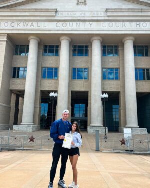 Morgan Simianer Instagram - “If we get our marriage license, does it mean we’re married yet?” -me  So surreal @stoneburleson I LOVE YOU! ❤️ We are so close to the BIG day!!!!