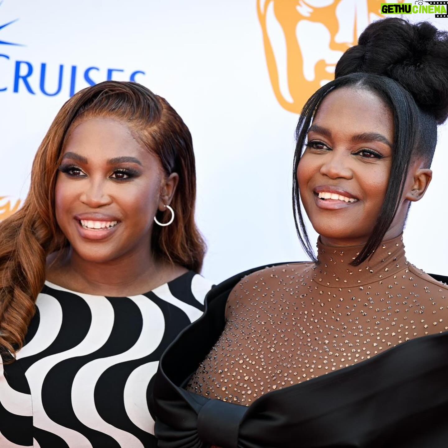 Motsi Mabuse Instagram - About Last night first of all congratulations to the @bbcstrictly family for this award . I definitely know how much absolutely everyone puts everything in this show . Well done @sarahjamesface doing all that expecting absolutely wow .. it’s so amazing being part of something so special. Loved going to the @bafta with my sister @otimabuse turning every reason to london a family event ❤️❤️🙌🏾. Thank you uncle @mariusiepure for holding the fort 👍🏾👍🏾🙏🏾👌🏾. Team Oti @thembithems & @edmundbossmanhair Thank you for the glam . Now back to unpacking boxes 📦 and moving . I am so so so looking forward to our semifinal @letsdance I am genuinely sad knowing that it’s all coming to an end soon . It’s been an amazing season . #AwardSeason2024 #RedCarpetReady #GlamNight #CelebratingExcellence #StarStuddedEvening #BestDressed #TrophyLife #EleganceAndAwards #CheersToWinners #AwardWeekendVibes #strictlycomedancing #letsdance #BAFTATVAwards with @pandocruises @BAFTA @gettyentertainement