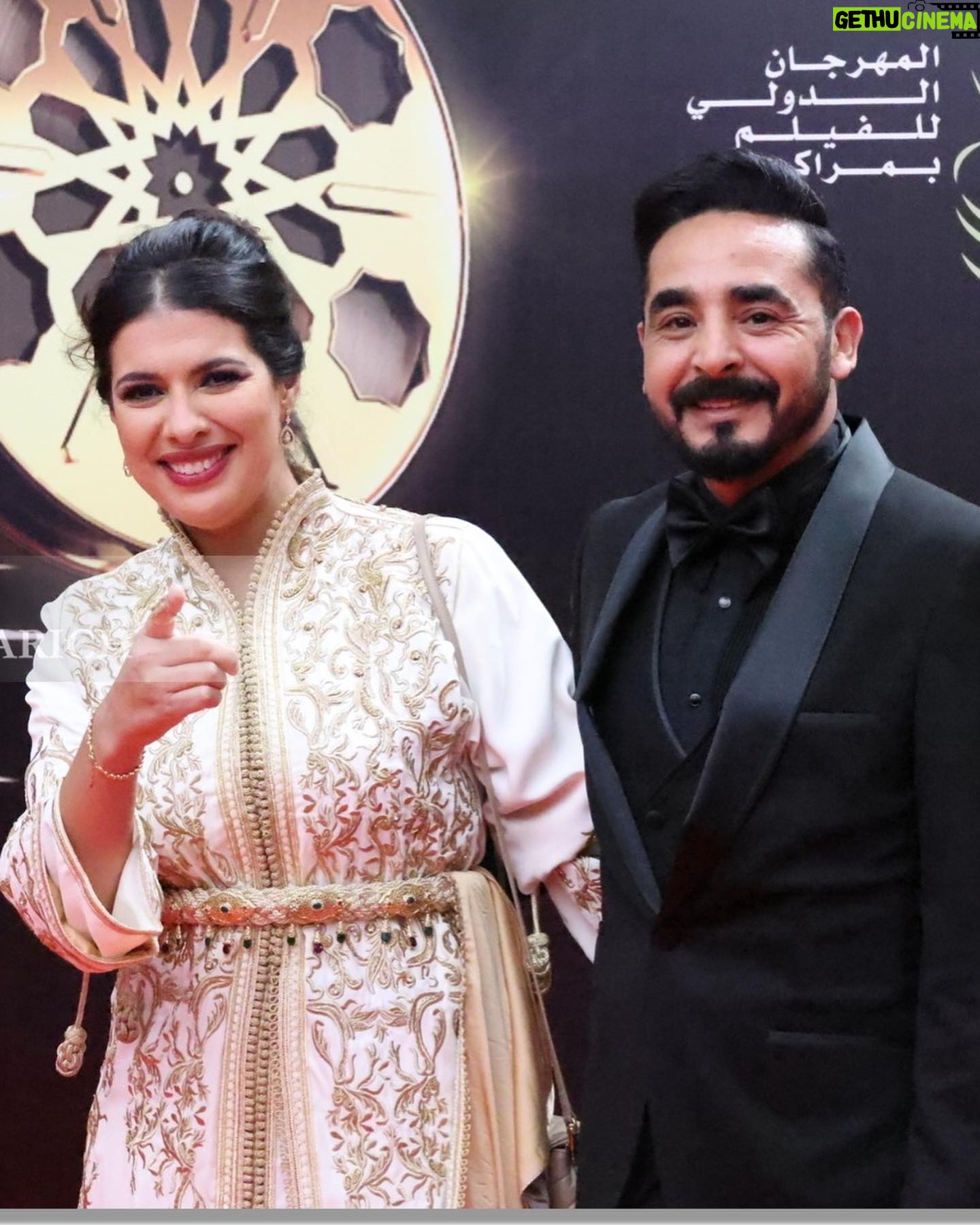 Mounia Lamkimel Instagram - @marrakechfilmfestival @naamanadil 👗: @zor.creations 💪♥️ #redcarpet #festival #cinema #actress #actresshot #couple #light #shining #caftanmoroccan #caftan #mounialamkimel #mounia_lamkimel #سينما #قفطان #قفطان_مغربي #مهرجان #مونية_لمكيمل