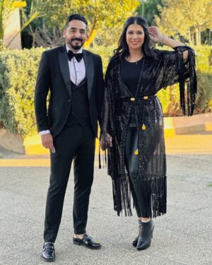 Mounia Lamkimel Instagram - Partners 🖤✔️
@naamanadil 
@rachid.asry 
@mostapha_smihri 
Tenue :l’adorable @zor.creations 
Maquillage et coiffure : le talentueux @halim_barakat_official 

#couple #couples #couplelove #black #blacklove #husbandandwife #ihavethebesthusband #mounialamkimel #mounia_lamkimel #adilnaaman #adil_naaman #machy #machymachy #newbalance #newlook #actor #actress #actresses