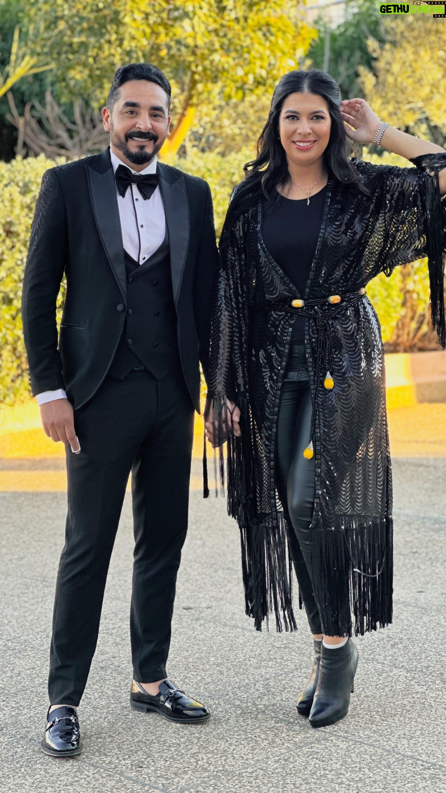 Mounia Lamkimel Instagram - Partners 🖤✔️ @naamanadil Dream team: Tenue @zor.creations Maquillage et coiffure @halim_barakat_official #mounialamkimel #mounia_lamkimel #مونية_لمكيمل #adilnaaman #zorcreation #halimbarakat #black #blacklove #couple #couplelove #partner #partnerincrime #noir #walk