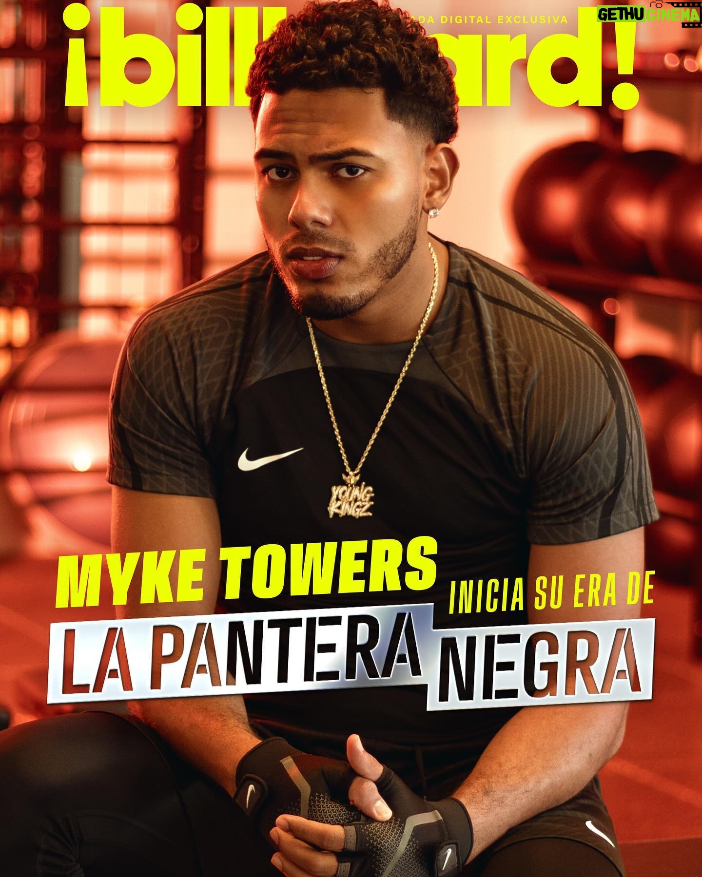 Myke Towers Instagram - @MYKETOWERS is in BLACK PANTHER mode 💥 His is next album, ‘La Pantera Negra,’ will showcase his musical style and the essence of “a lo que me gusta a mí hacer musicalmente, a lo que la gente le gusta de mi esencia como tal, cuando me conocieron y dijeron: ‘Está duro el chamaco’”, he tells #BillboardEspañol. He opens up about his next chapter, collaborating with Bad Bunny, Benny Blanco and Peso Pluma & more in his Billboard Español digital exclusive cover story at the link in bio. — Photographer: @natalyaphoto Groomer: @rachellehair Location: @houseofhitsmiami / @sohohouse Stylist: @kylaknyper Writer: @leilacobo