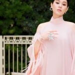 Myolie Wu Instagram - 🐚 👗: @tallermarmo 💍: @swarovski 👠: @giuseppezanotti 💄: @stephenmakeup 💇🏻‍♀️: @lorrainelam @hairculturehk