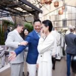 Myolie Wu Instagram - Some behind the scenes, Mr Brunello checking Mr Lee’s suit to perfection 😄, so happy to meet many friends and fans too! ❤️🇮🇹 @brunellocucinelli @brunellocucinelli_brand #brunellocucinelli #milanfashionweek2024