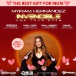 Myriam Hernández Instagram – Because your mom knows best! ❤‍🔥 Lleva a mamá al #InvencibleUSATour de @myriamhernandez_oficial 

Hacer feliz a mamá es muy fácil. Cómprale sus tickets para el tour INVENCIBLE de Myriam Hernández 🇺🇸

📆 Jueves 26 de Septiembre, 8pm.
📍 Lynn Auditorium, Boston

📆 Viernes 27 de Septiembre, 8pm.
📍 United Palace, New York

📆 Sábado 28 de Septiembre, 8pm.
📍 Ritz Theater, New Jersey

📆 Sábado 5 de Octubre, 8pm.
📍 James L. Knight Center, Miami

🎟 Entradas disponibles por @ticketmaster, @boletosexpress o blueteamshow.com

#InvencibleWorldTourUSA2024 #InvencibleWorldTour #USATour #MyriamHernandez #Blueteam #BlueteamDreamMakers #MothersDay #DiaDeLaMadre