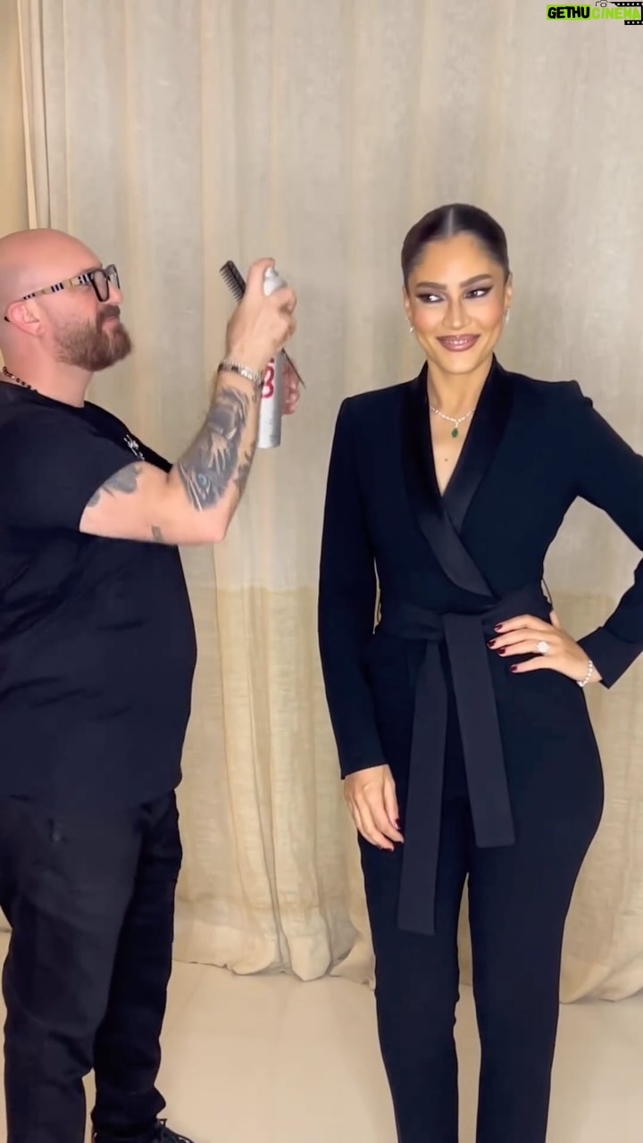 Nada Moussa Instagram - “ @nadamoussaofficial Creating red carpet-worthy hair magic with the expert @mahernazeer7 ! ✨ Be amazed by the stunning hairstyles that will steal the spotlight. Nazeer’s expertise brings the perfect touch of elegance and style. #GFF #AlSagheerGroup #HairByNazeer #RedCarpetGlam #HairMagic”