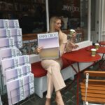 Nadine Leopold Instagram - My birthstone is a coffee bean 😋 Newsstand Pop Up by @jimmychoo 🗞️☕️