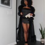 Nafessa Williams Instagram – Wore this outfit but didn’t get any pics, so I’m running it back with different hair! Y’all like this look with the curly hair or the pony?! 

Btw that’s my beautiful Grandmom/angel. It took me almost 20 years to put a big picture of her in my house and I’m so happy I did. We talk ALL the time. I be like gurrrl, let me tell you what happened ta-day! 😎😇

Thank you for my purse @jcrew 

Pics @rockijean