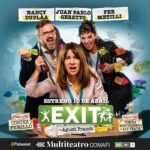 Nancy Dupláa Instagram - 🔥¡Entradas a la venta! El próximo 10 de abril, @exitlaobra llega a Multiteatro Comafi y solo podemos prometerte una cosa: NO VAS A QUERER QUEDARTE AFUERA. 🚪 Actúan: @duplaa_nancyok, @juanpablogeretto y @fermetilli Dirige: @corinafiorillo 🎟️ Conseguí tus entradas en @plateanet y en la boletería del teatro.