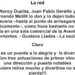 Nancy Dupláa Instagram - Gracias x las críticas!!! No podemos estar más felices con Exit❤️🙌🏼 @exitlaobra De miércoles a domingos podes obtener tus entradas por @plateanet Con las genialidades de @juanpablogeretto y @fermetilli Y la dirección de @corinafiorillo Autor @agustifranch Gracias a todos!!! Vean teatro!!!!!!!!! En mis stories tenes más críticas!! @soy.prensa
