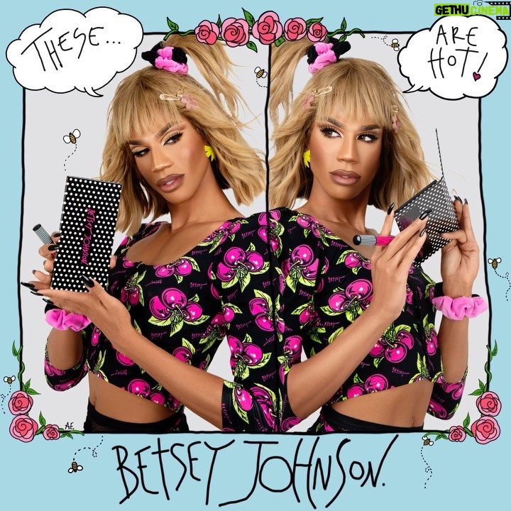 Naomi Smalls Instagram - I’m a Betsey babe from head to toe… including my face! Check out @betseyjohnson to help unleash your creative side. Lips, face, and eyes! #betseybabe