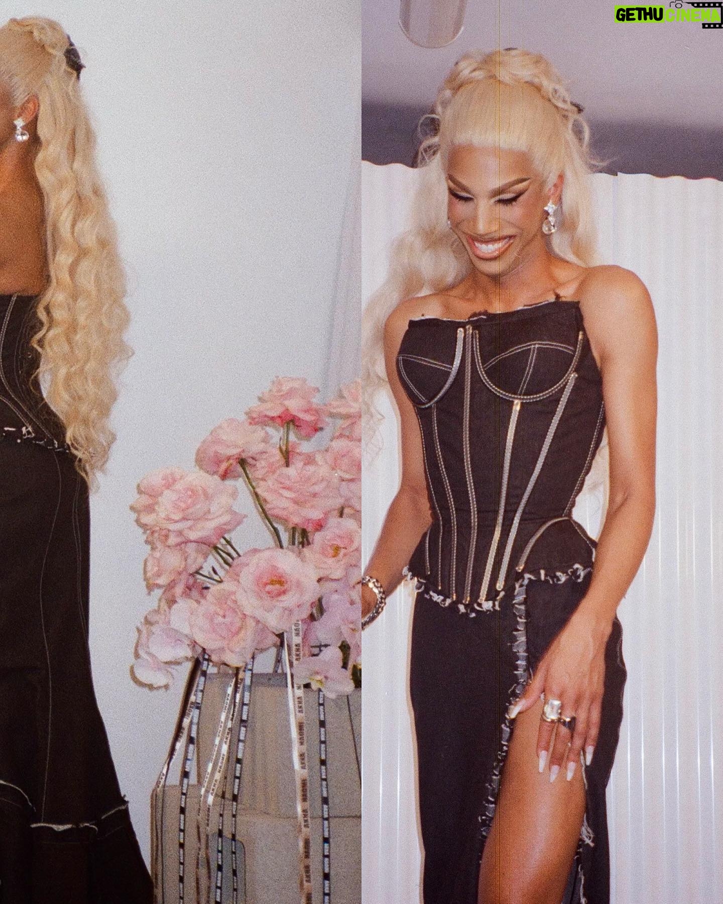 Naomi Smalls Instagram - @akna.store x NAOMI 11/18/23, Los Angeles- Thank you to everyone who came out this past weekend to support and see the collaboration Aidan Euan and I have created! 🌹Available online at AknaStore.com this Friday 11/24/2023 We previewed handbags, fragrance, clothing, and photos we’ve been working on that could not have been possible without @shablamgela and @jenn.euan Working with close friends to create art and fashion has been such a refreshing experience, and we are so excited to share it with you worldwide! Every process was a collaboration. Combining the world of AKNA and NAOMI, and I am so thankful to everyone involved. Hard work with long hours to create a curated look, scent, and touch for you. Thank you to @kittykat_j for the fabulous pics 🌹 Special thanks to: @goldlagrimas @fabulousfrank @twinktwink @bluumangoo @_s_h_u_g_g_a_ 🫶🏾 Shop the look at AknaStore.com this Friday!