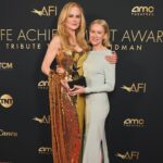 Naomi Watts Instagram - Congratulations @nicolekidman Such a glorious night celebrating you. Your consistent innovation and artistry is something we all get to marvel at but the extra delight in watching you blow the doors off AND calling you my friend is beyond a privilege. Slide #1 Pure reverence Slide #2 Pure mischief @americanfilminstitute