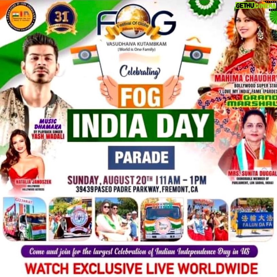 Natalia Janoszek Instagram - Celebrating Indian Independance Day in US🇮🇳🙏🏻 #india #day #usa #california #parade #celebration