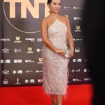 Natalia Reyes Instagram - Pasaporte colombiano, corazón bogotano, swing cartagenero.. Detrás del lente el talentosísimo @sr.ksm El vestido de @estefaniaofficial_ gracias a @creativesincraft • Colombian passport, Bogotanian heart, Cartagenian swing.. #PremiosMacondo2023 #PremiosMacondoTNT #NataliaFromColombia #PremiosMacondo #CineColombiano