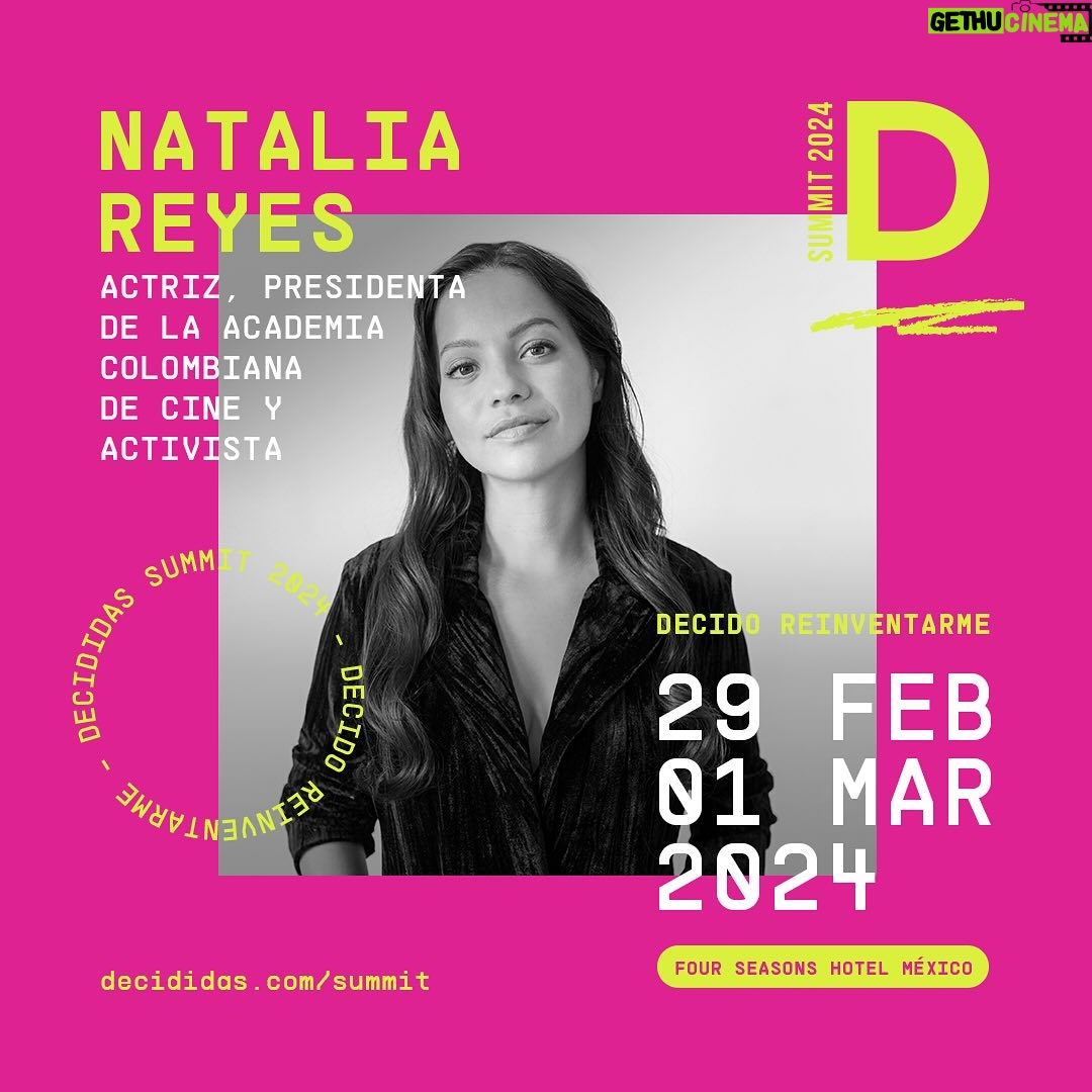 Natalia Reyes Instagram - 🇲🇽 MÉXICO Siempre lindo: nos vemos en el @decididas.summit este jueves 29 de febrero y viernes 1° de marzo en el Hotel Four Seasons CDMX en un foro para MUJERES Y HOMBRES que conecta a más de 300 líderes de más de 30 industrias y 10 países para contribuir a la equidad de género, diversidad, inclusión y crecimiento económico de las mujeres para transformar la sociedad. Es un evento único en su tipo en español a nivel mundial en el que convergen 3 ejes: negocios, creatividad y activismo en donde tengo el privilegio de participar como panelista al lado de personas MUY CHINGONAS!! No se lo pierdan, sus boletos en decididas.com/summit/ 💜 • 🇲🇽 My dear MEXICO: see you at the @decididas.summit this Thursday Feb 29th and Friday March 1st at the Four Seasons Hotel CDMX in a forum for WOMEN AND MEN that connects more than 300 leaders from more than 30 industries and 10 countries to contribute to gender equality, diversity, inclusion and economic growth of women to transform society. It is a unique event of its kind in Spanish worldwide in which 3 axes converge: business, creativity and activism where I have the privilege of participating as a panelist with AMAZING people! Don’t miss out, your tickets decided.com/summit/ 💜