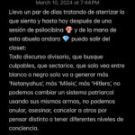 Natalia Reyes Instagram - Llevo un par de días tratando de aterrizar lo que siento y hasta hoy después de una sesión de psilocibina 🍄 y de la mano de esta abuela andara 💎 puedo salir del closet: Todo discurso divisorio, que busque culpables, que sectarice, que solo vea entre blanco o negro solo va a generar más ‘Netanyahus’, más ‘Mileis’, más ‘Hitlers’, no podemos cambiar un sistema patriarcal usando sus mismas armas, no podemos anular, asesinar, cancelar a otros por pensar distinto o tener diferentes niveles de conciencia. Esto no podemos hacerlo solas, nos necesitamos unidxs, necesitamos de nuestra dulzura, de nuestra capacidad de maternar, de ser vulnerables para que la luz reine y entendamos que todos somos UNO🙏 Pd. Ahora me voy a ver los Oscars porque una cosa no quita la otra :) • I’ve been trying to figure out what I feel for a couple of days and until today after a psilocybin session 🍄 and this grandma andara 💎 in my hand I can come out of the closet: Any divisive speech that looks for culprits, that sectarianizes, that only sees between black and white will only generate more ‘Netanyahus’, more ‘Mileis’, more ‘Hitlers’, we cannot change a patriarchal system using its same weapons, we cannot nullify, murder, cancel others for thinking differently or having different levels of consciousness. We cannot do this alone, we need to be united, we need our sweetness, our ability to mother, to be vulnerable so that the light reigns and we understand that we are all ONE🙏 P.S. Now I’m going to see the Oscars because one thing doesn’t take away the other 🤷‍♀️ #8m #Psilosybin #psilocibina #NataliaFromColombia