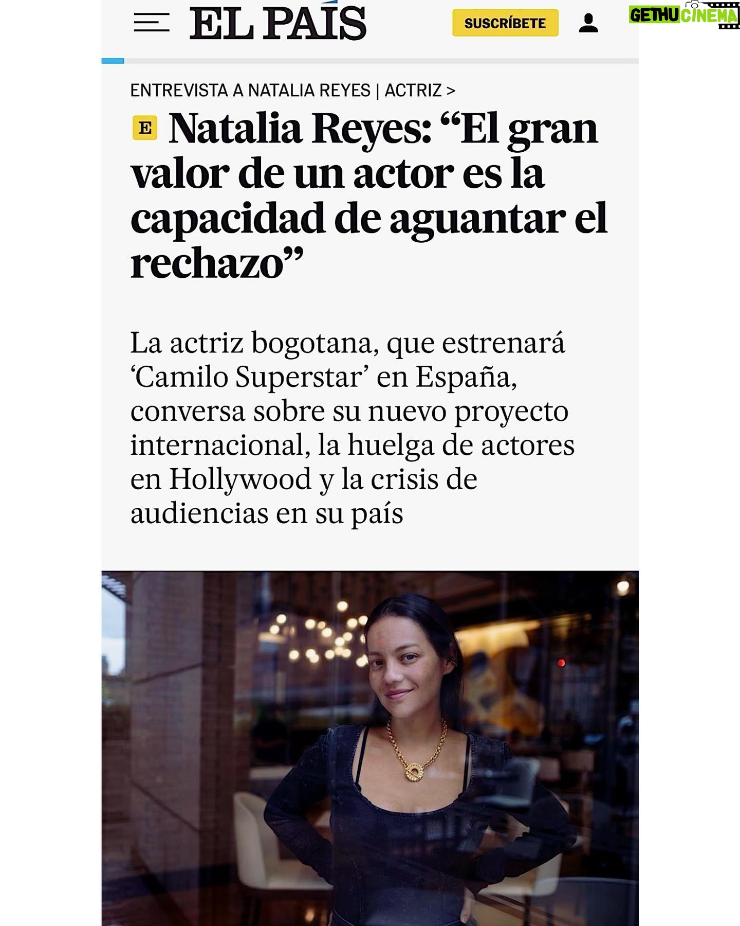 Natalia Reyes Instagram - Gracias al diario @el_pais de España 🇪🇸 por esta entrevista, estoy feliz de poder anunciar por fin mi participación como #ÁngelaCarrasco en la miniserie #CamiloSuperstar que estrenaremos en @sansebastianfes el próximo 27 de septiembre 💥 Van a alucinar con el Camilo de @alejandrojato 🕺 Gracias @curronovallas @buendiaestudios @mesalafilms @juanleoncasting @atresplayer ✍️ @lucas_agustin_reynoso 📸 @smesari • Thanks to @el_pais 🇪🇸 for this interview, I’m thrilled to announce my participation as #ÁngelaCarrasco in the miniseries #CamiloSuperstar that we’ll premiere on @sansebastianfes on September 27th 💥 You're going to be amazed by @alejandrojato's Camilo #NataliaFromColombia #SanSebastianFilmFestival