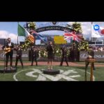Natalie Imbruglia Instagram - Such an honour to sing the Australian National Anthem for the first time on a public stage yesterday before the Lexus Melbourne Cup! Thanks to the whole team ❤️ @drewmac sammymeads @chinwagpr @ttpublicity @karenrossiter @rudston.brown @bozzy_____ Lisa and Anna from @mushroomevents @flemingtonVRC @caamusic @chrisibbs @emmabanksagent 💜 Special thanks to @ezaraj for my stunning custom made leather crown! ✨ Styling @fredericalovellpank 💛 Dress: @rebeccavallance ⚡️ Shoes: @rupertsanderson ✨ Hair and Makeup: @michael_brennan ⭐️
