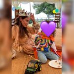 Natalie Imbruglia Instagram - How time flies…Can’t believe you’re 4yrs old already!!! Thanks to everyone who made his Birthday so special! 🎂💜🦋🥳🎉🎈