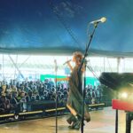 Natalie Imbruglia Instagram - Yesterday was one of my favourite gigs of the year! Thanks to everyone at @wfestival.official for bringing the L💜VE! We also got to enjoy @thecardigansofficial set which was the highlight of my day. 🌻🦋💜 This one styled by me 😜 Dress: @tallermarmo (I’m obsessed.. feels like a superhero cape!) 📸 @karenrossiter
