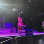 Natalie Imbruglia Instagram – Another fun gig last night in Newcastle on  @thecorrsofficial Tour! So lovely to see my friends and family  after the show!!
Thanks for coming and for making me giggle! 😆🥊👊🏼💥😜💚🐨

Special thanks to my best friend Ange Sullivan haaaa 😜 @angesullivan88 

Styling: @fredericalovellpank 
Dress: @leolin_official @sal_morgan 
Shoes: @givenchy