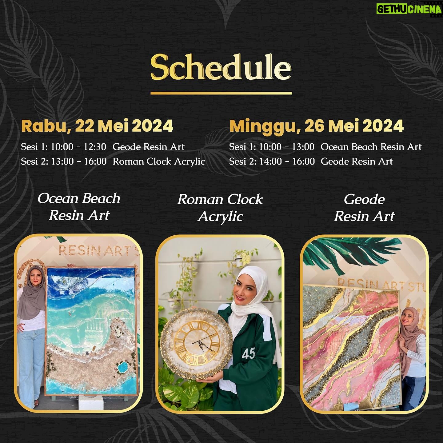 Natalie Sarah Instagram - Hai Hai Semua, Belajar ResinArt Lagi yuk, ikutan Workshop Class Ocean- Beach ResinArt , ada Roman Clock dan Geode Resin juga Tentunya dengan Coach kak @natalie_sarahs dan Team @decoranbynat Lokasi di : @anjungan.fortune Anjungan Fortune Resto & Cafe Fortune Distric, Graha Raya Buruan Daftar , Boleh pilih Sesi workshopnya, kalau ikut 2 Sesi ada Harga Bundling Tentunya π For more info Pendaftaran silahkan ke Admin DecoranbyNat 08784033790 #anjunganfortune #kelasresinart #workshopresinart #resincraft #resinart #kreasiunik #belajarresin #kreatif #cafebintaro #cafegraharaya #kulinerbintaro #kulinergraharaya #resinartclass #kelasresinart @graharayakita