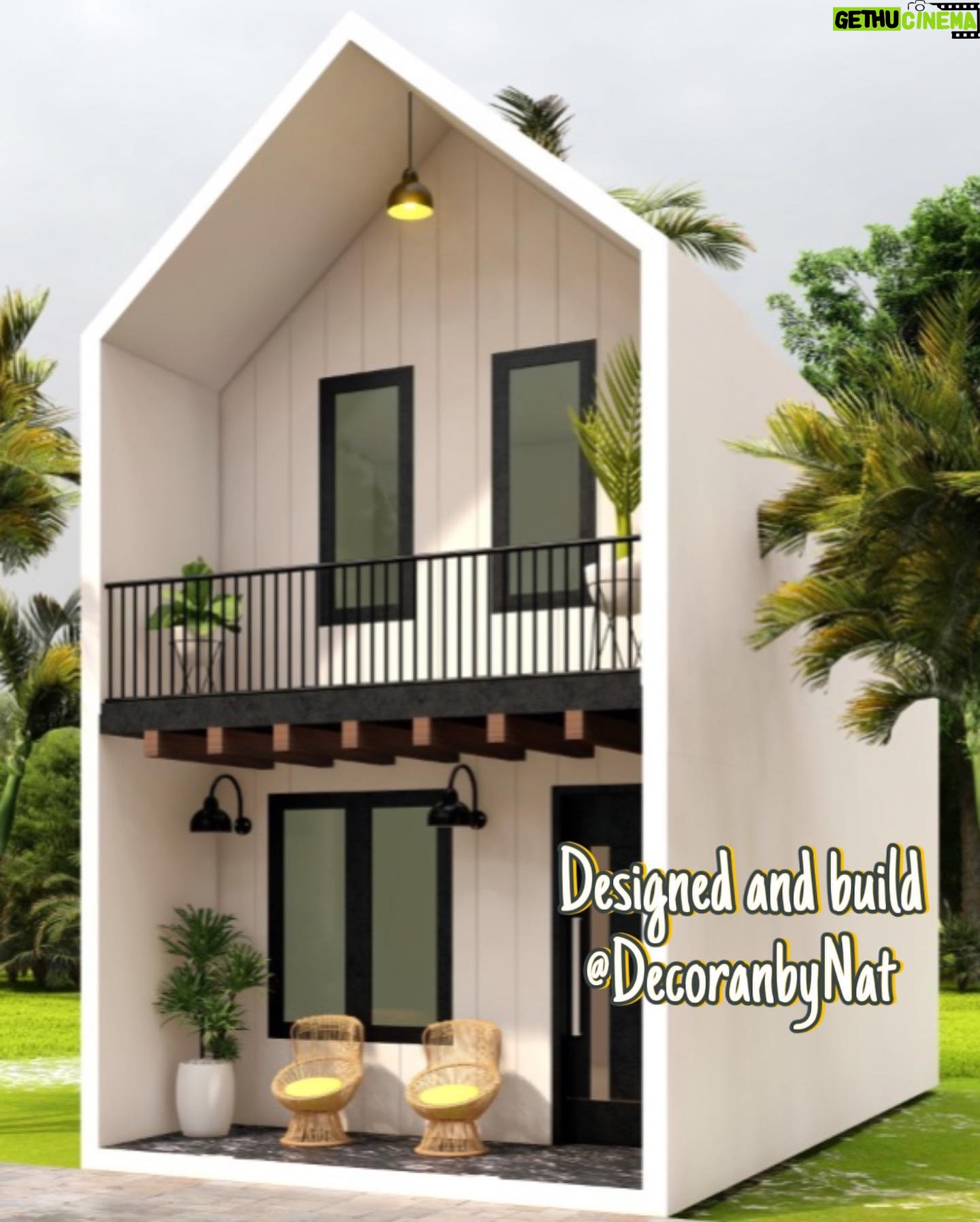 Natalie Sarah Instagram - Mungkin bisa jadi inspirasi kamu, yg punya Lahan Terbatas ,Tanah ukuran 4m X 8m , Bisa jadi Rumah 2 Lantai ,π walaupun Tanpa Carport , si Imut ini..Tetep Manis dan Estetik Designed and Build @decoranbynat - #desainrumah #fasadrumah #rumahmungil