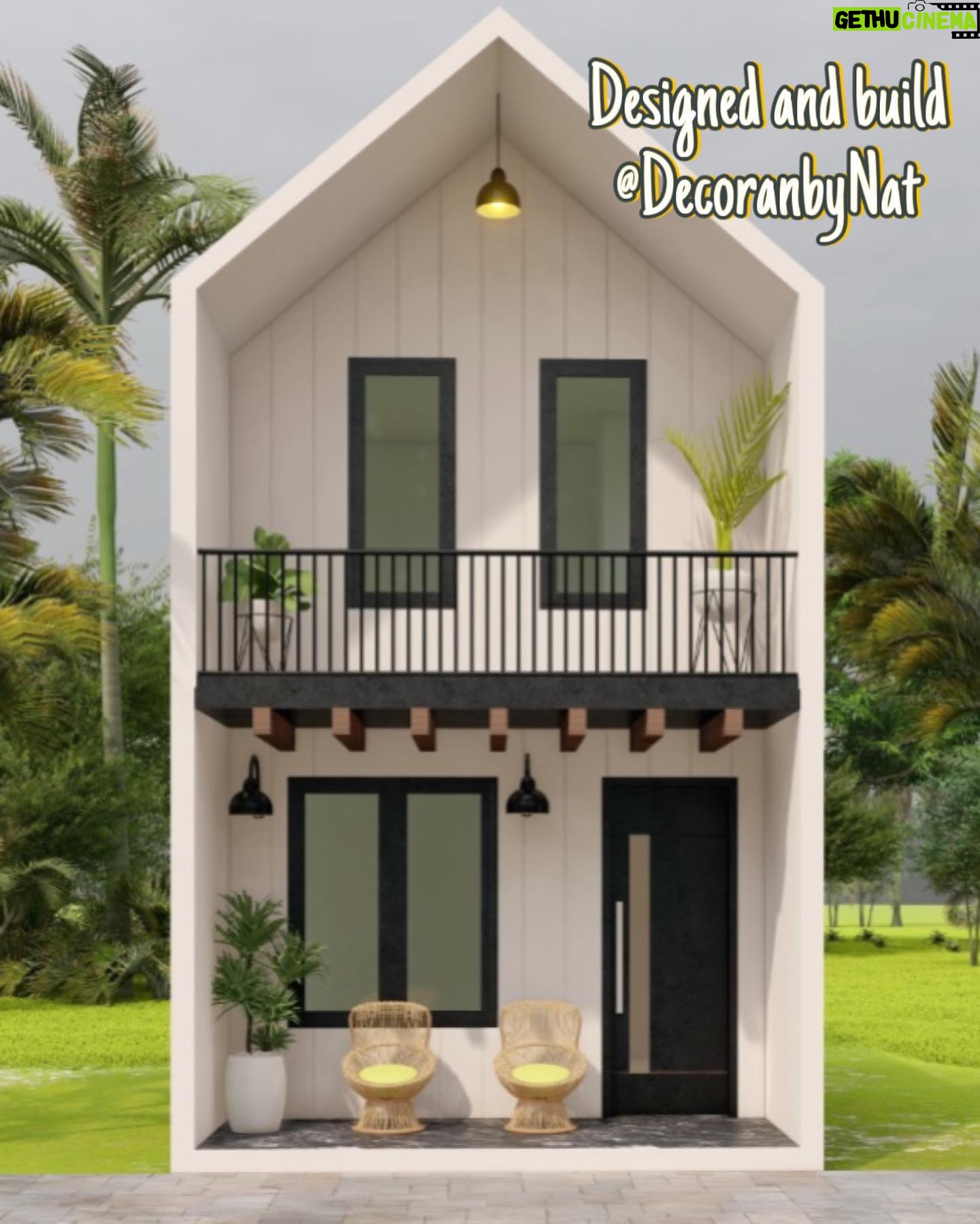 Natalie Sarah Instagram - Mungkin bisa jadi inspirasi kamu, yg punya Lahan Terbatas ,Tanah ukuran 4m X 8m , Bisa jadi Rumah 2 Lantai ,π walaupun Tanpa Carport , si Imut ini..Tetep Manis dan Estetik Designed and Build @decoranbynat - #desainrumah #fasadrumah #rumahmungil