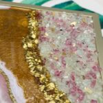 Natalie Sarah Instagram – Geode Resin Art size 72 x 213 💝🩷💝 Punya kak Tafida Thalib di Pasuruan 

–
#decoranbynat #geoderesinart #art #diy #homedecor #pink #rosegold