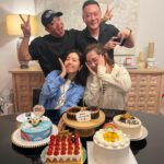 Natalie Tong Instagram - 今年係我買蛋糕俾二嫂 二嫂買蛋糕俾我 我哋兩個買蛋糕俾子善同雷哥 然後大家再買蛋糕俾我哋 所以有好多個蛋糕 好複雜嘅關係 🤣🤣🤣🤣🤣🤣🤣 #好鐘意個頭夾 #4月5月之星⭐️ #NT