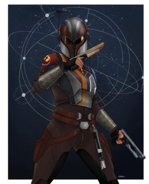 Natasha Liu Bordizzo Instagram - It’s impossible to choose from so much talent but here are a few of my favourite Ahsoka fan art 💙🧡🤍

It won’t let me tag the first artist, it’s @birdy_raider 🫧

@ahsokaofficial @disneyplus